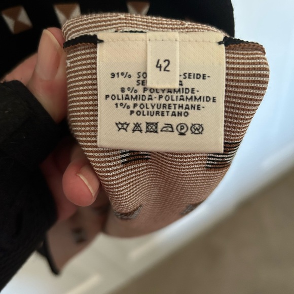 Hermes Black Medor Smart Silk Dress, sized 42 w/Unattached Self Belt EUC - Picture 7 of 7